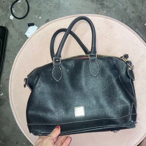 Dooney & Bourke Black Saffiano-Style Satchel